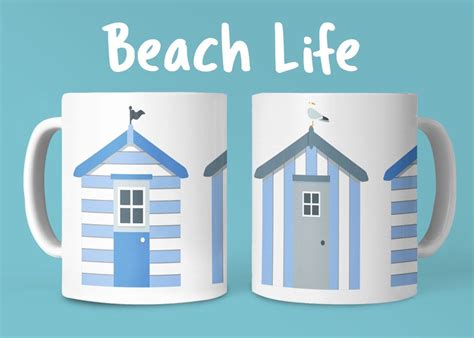 Coastal Gift, Moving Home, Beach Huts, Nautical Home, Beach Design, Cat Mug, Funny Mugs, Ceramic ...