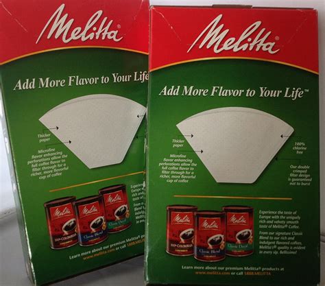 Melitta Coffee Filters #2 - 40 Ct. White (2 Boxes - Total of 80 Filters ...