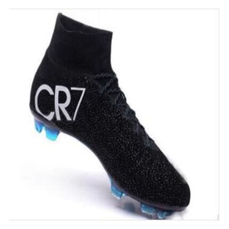 Original Black CR7 Football Boots Mercurial Superfly V FG Soccer Shoes C Ronaldo 7 Top Quality ...