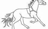 Running Horse Coloring Page sketch template