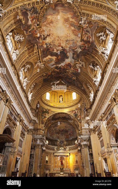 Italy, Rome, interior shot of the church Chiesa del Gesu Stock Photo, Royalty Free Image ...