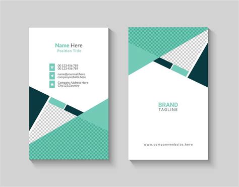 Simple and minimalist vertical business card template 25801672 Vector Art at Vecteezy