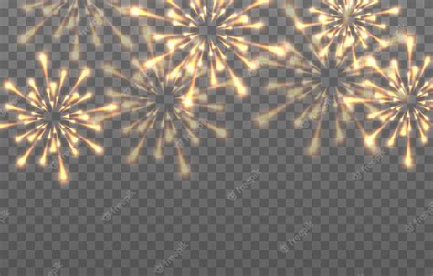 Premium Vector | Vector festive fireworks on a transparent background ...