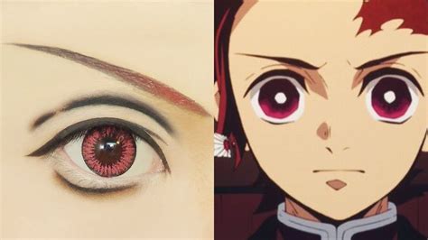 Tanjiro Eyes | Anime cosplay makeup, Anime eye makeup, Anime makeup