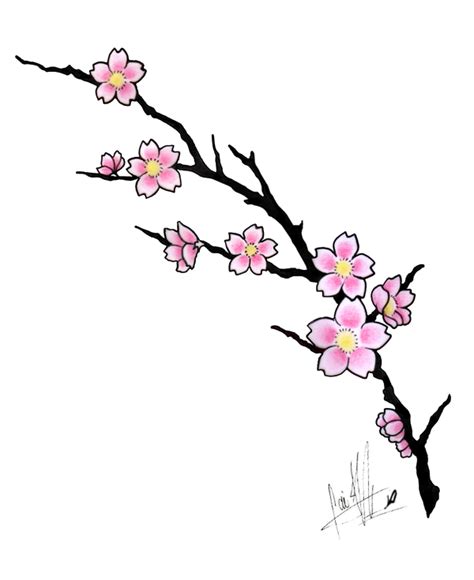 Peach Blossom Tattoo - Cliparts.co