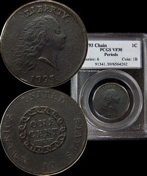 1793 Chain Cent 1799 Large Cent A Set of First and Last Large Cents ...