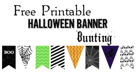 Halloween Banner Bunting Free Printable - Paper Trail Design