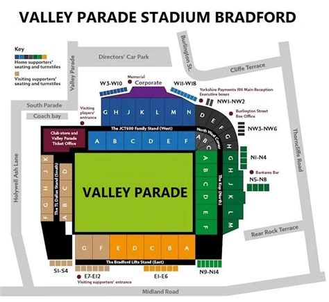 Valley Parade Stadium Seating Plan,Ticket Price, Booking, Parking Map