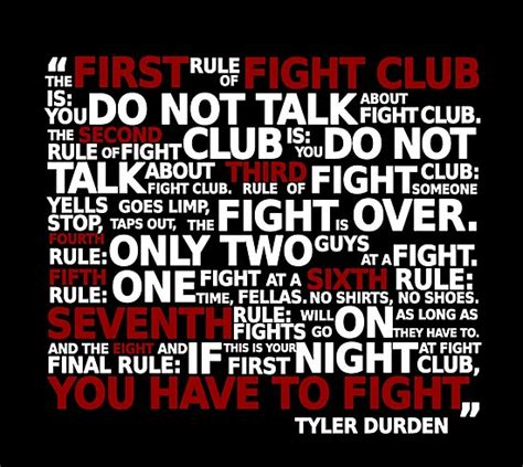 "Fight Club Rules" Photographic Print by VBArtSegnalibri | Redbubble