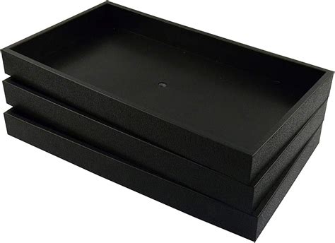 Black Plastic Stackable Full-Size Tray - 1.5" High - by GEMWORLD online store