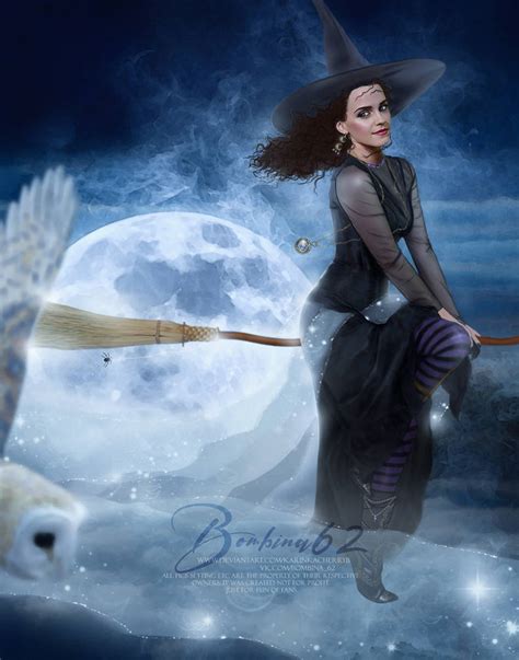 Flying on a broomstick by KarinkaCherryB on DeviantArt