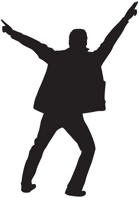 Dancing Man Silhouette Clip Art PNG Image | Gallery Yopriceville - High-Quality Free Images and ...