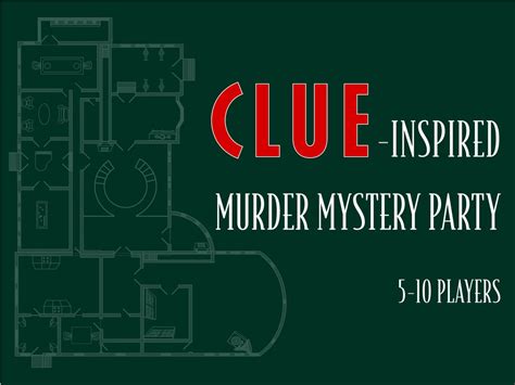 Clue Inspired Murder Mystery Party Game for 5-10 Players Death at Dunraven Manor Instant ...