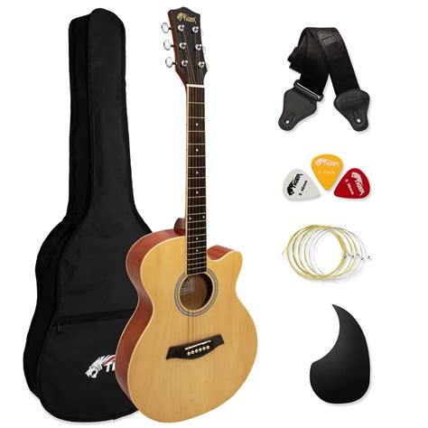 Buy TigerACG1-NT Small Body Full Size Acoustic Guitar for Beginners ...