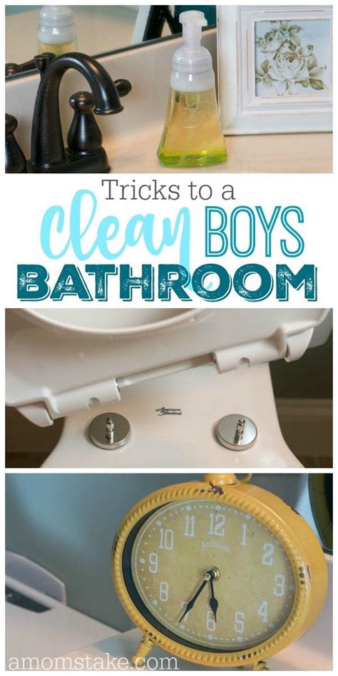 Tricks to Help Keep a Boys Bathroom Clean - A Mom's Take