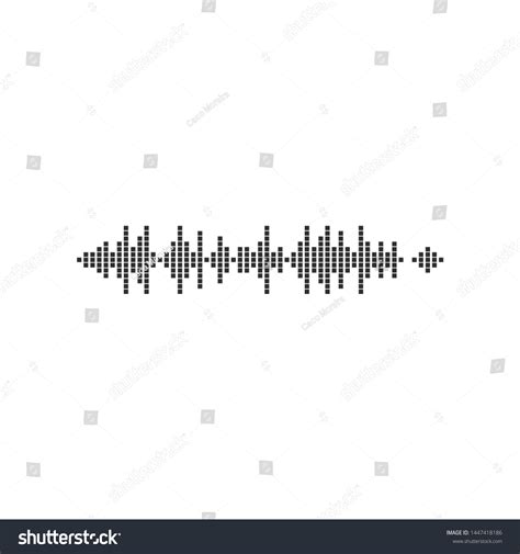 Black White Sound Wave Pattern Stock Illustration 1447418186 | Shutterstock