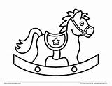 Coloring Page Rocking Horse  Worksheet Digital 1 Teacher Made Resources sketch template