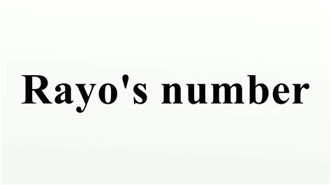 Rayo's number - YouTube