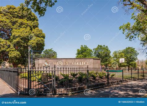 Wesley College Sign in Melbourne, Australia Editorial Stock Photo ...