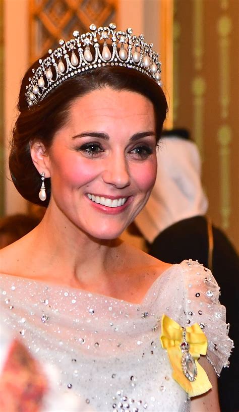 Kate Middleton's Lover's Knot Tiara and Chignon, 2018 | Kate Middleton ...