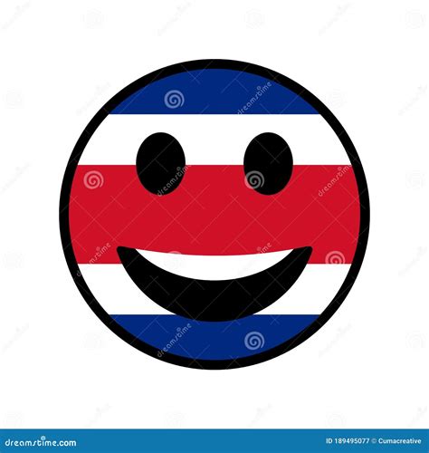 Costa Rica Flag Emoji Symbol. Background Vector Illustration Stock Vector - Illustration of ...