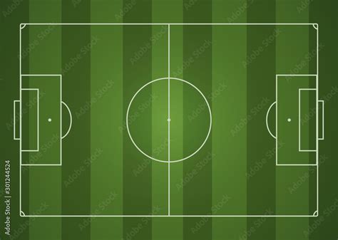 Soccer field - top view. Vector illustration Stock Vector | Adobe Stock