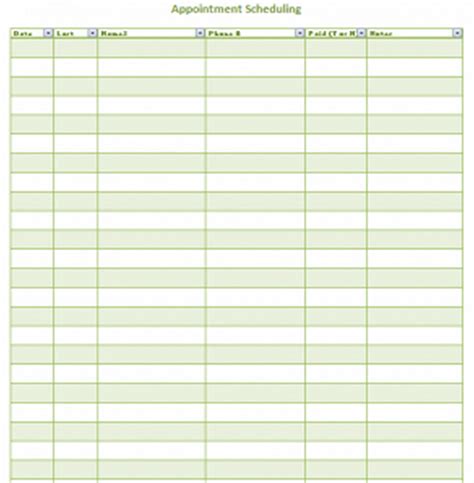 5 Free Appointment Schedule Templates in MS Word and MS Excel