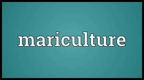 Mariculture Meaning - YouTube