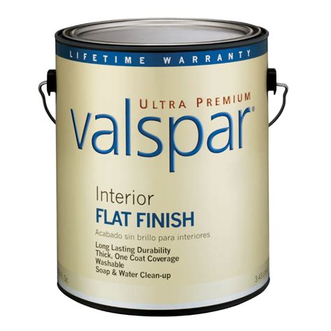 Valspar Ultra Premium 1-Gallon Interior Flat Ultra White Latex-Base ...