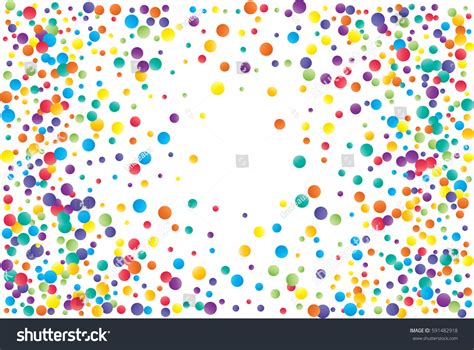 Festive Colorful Round Confetti Background Vector Stock Vector (Royalty Free) 591482918 ...