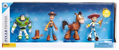 Disney Toy Story Toybox Buzz Lightyear, Woody, Jessie Bullseye Exclusive 4.75 Action Figure 4 ...