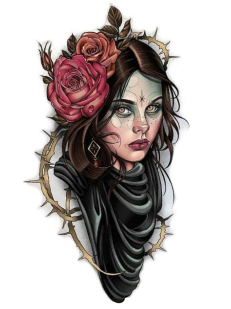 Neo Traditional Tattoo Woman Face Tattoo Ideas And De - vrogue.co