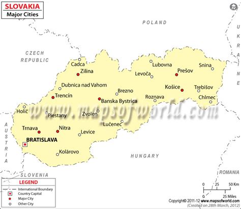 Slovakia Cities Map | Cities in Slovakia