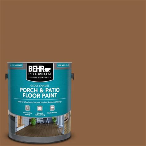 BEHR PREMIUM 1 gal. #260F-7 Caramel Latte Gloss Enamel Interior/Exterior Porch and Patio Floor ...