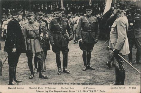 The Generals who won the Great War World War I Postcard