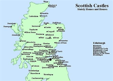 Map of the castles of Scotland | Scottish castles, Scotland castles ...