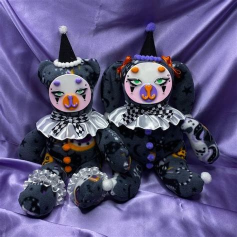 Jax and Alex Twin Clown Clay Face Plushies Custom Plushie | Etsy Canada ...