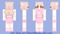 pink cat girl Minecraft Skin