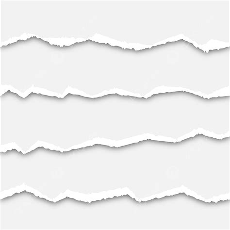 Torn Paper Edge Vector PNG Images, Torn Edge Set Ripped Paper Vector ...