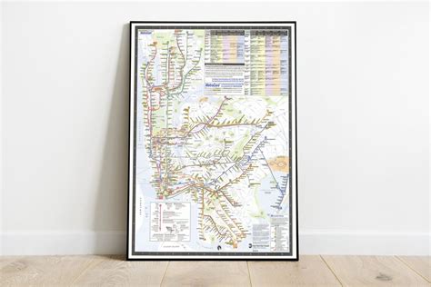 1996 Nyc Subways Map - Vintage Map Of New York City, Pictorial Historic ...