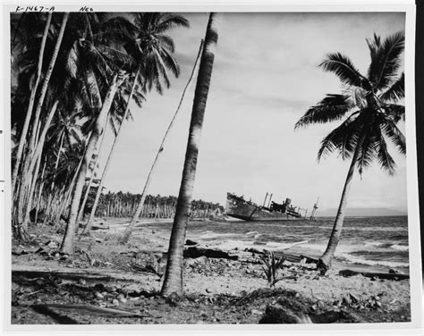 Japanese cargo vessel Kinugawa Maru beached & sunk on the Guadalcanal ...