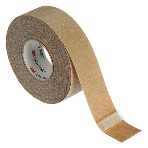 3M Solid Clear Anti-Slip Tape, 2 in x 60 ft, 60 Grit Aluminum Oxide ...