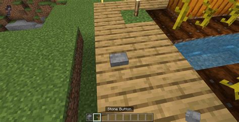 How to make a stone button in Minecraft?