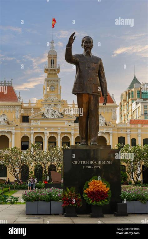 The Ho Chi Minh statue in front of the People's Committee Building, Ho ...