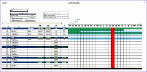 6 Gantt Chart Excel Free Template - Excel Templates