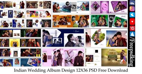 Indian Wedding Album Design 12X36 PSD Free Download