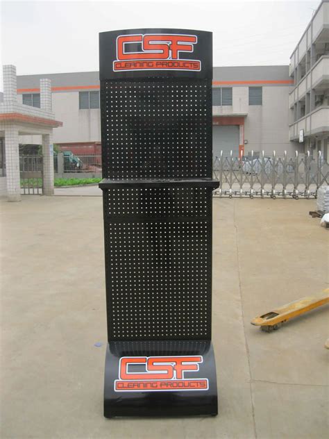 Customized Retail Floor Free Standing Pegboard Display Stand With Hooks - Buy Free Standing ...