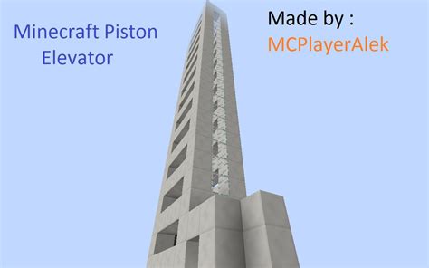 Piston Elevator Minecraft Map