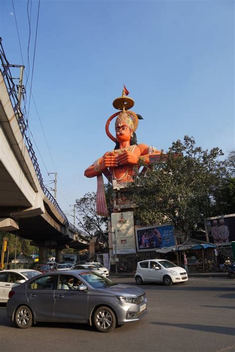 Hanuman statue karol bagh stock photo. Image of mythology - 256127972