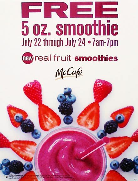 Amy's Deals: Free Smoothies at McDonald's